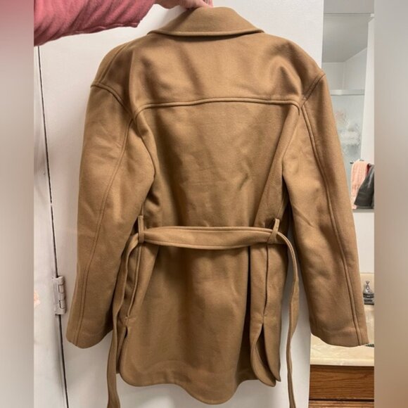 Wilfred aritzia Rialto Shirt Jacket Belted Wool Shacket Burnt Cedar Size M - Picture 5 of 5